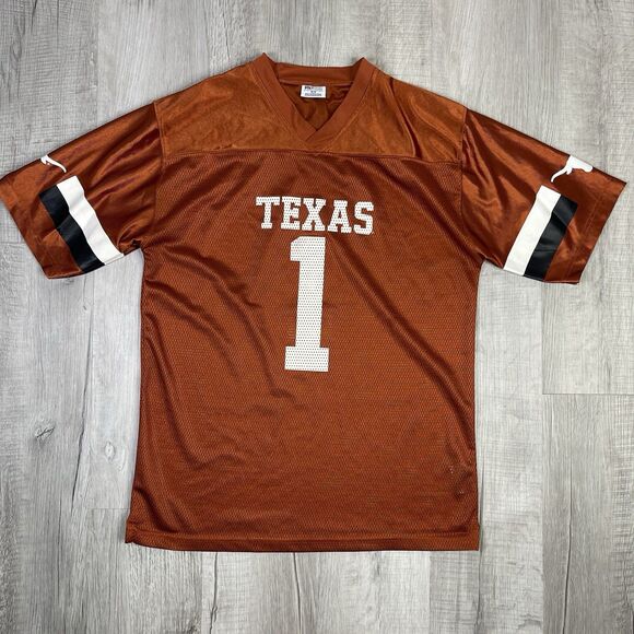 Vintage University Of Texas Longhorns UT Pro Edge Football Jersey #1 Medium Q - Picture 1 of 9